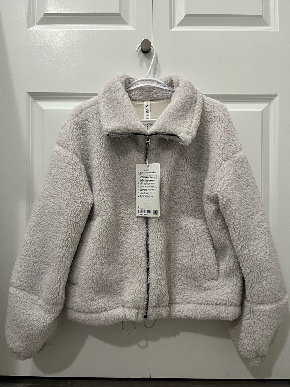 lululemon Cinchable Fleece Zip-Up Size 6 NWT